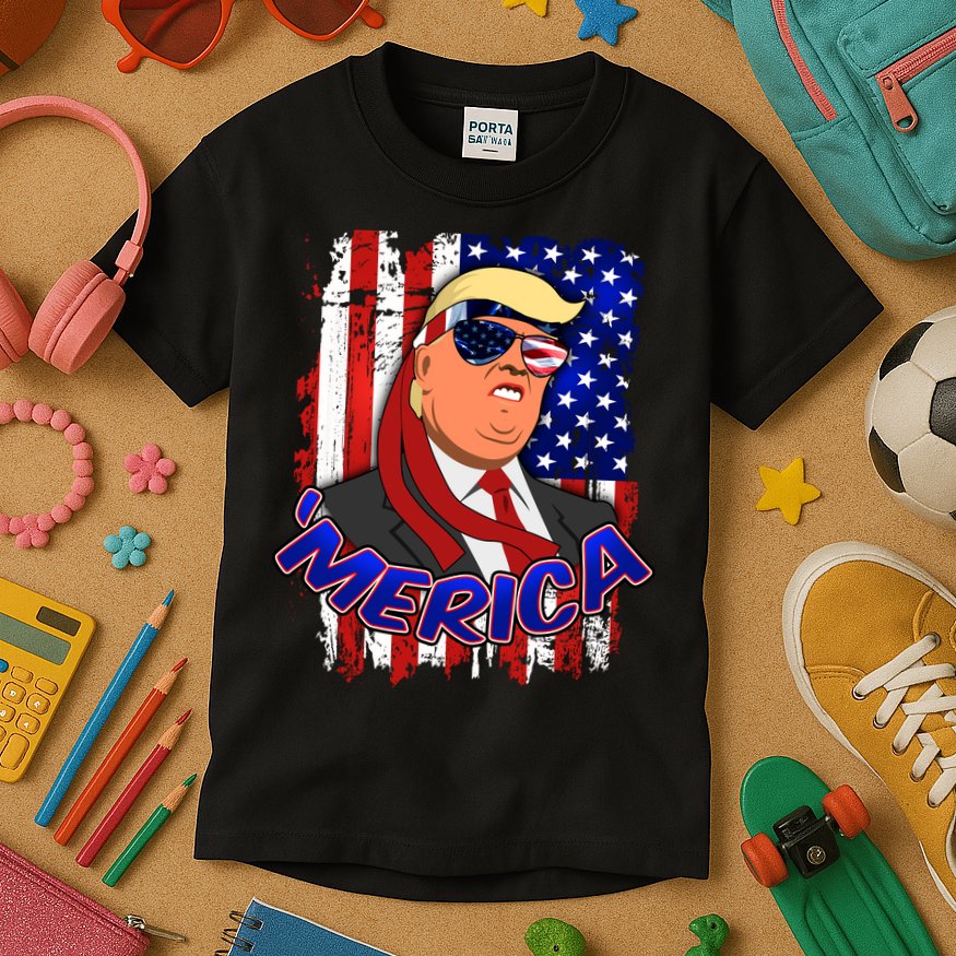 Merica Donald Trump Kids T-Shirt