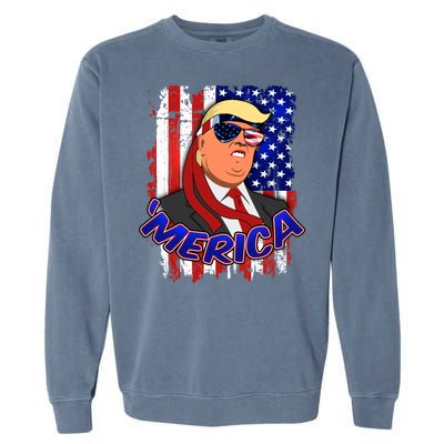 Merica Donald Trump Garment-Dyed Sweatshirt