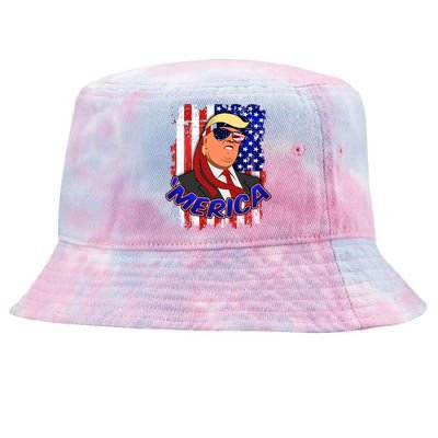 Merica Donald Trump Tie-Dyed Bucket Hat