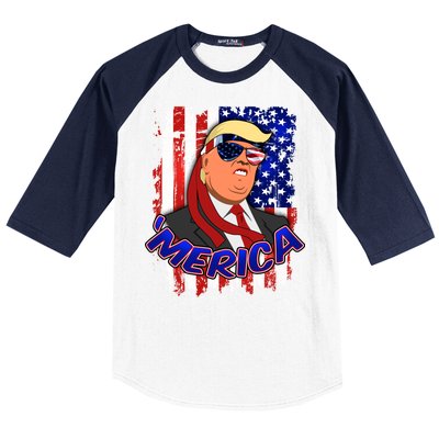 Merica Donald Trump Baseball Sleeve Shirt