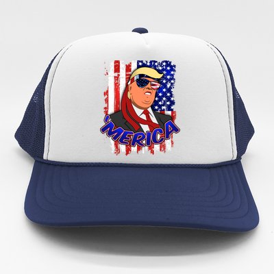 Merica Donald Trump Trucker Hat