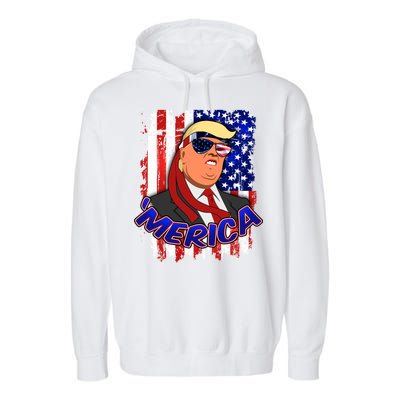 Merica Donald Trump Garment-Dyed Fleece Hoodie