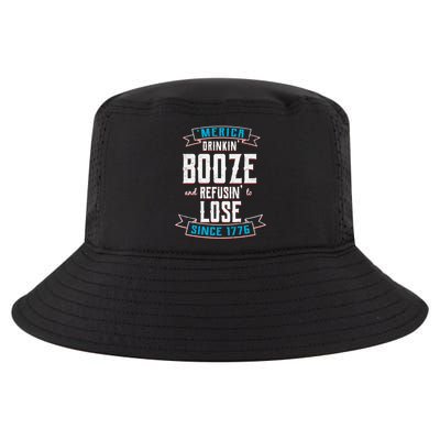Merica Drinkin' Booze And Refusin' To Lose Cool Comfort Performance Bucket Hat