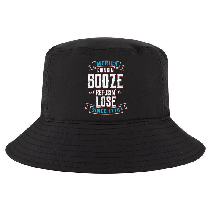 Merica Drinkin' Booze And Refusin' To Lose Cool Comfort Performance Bucket Hat