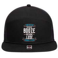 Merica Drinkin' Booze And Refusin' To Lose 7 Panel Mesh Trucker Snapback Hat
