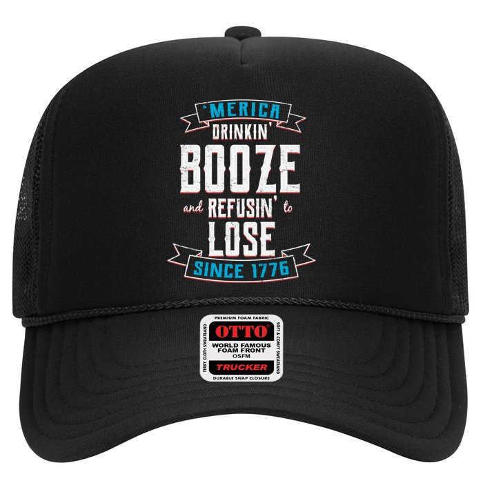 Merica Drinkin' Booze And Refusin' To Lose Trucker Hat