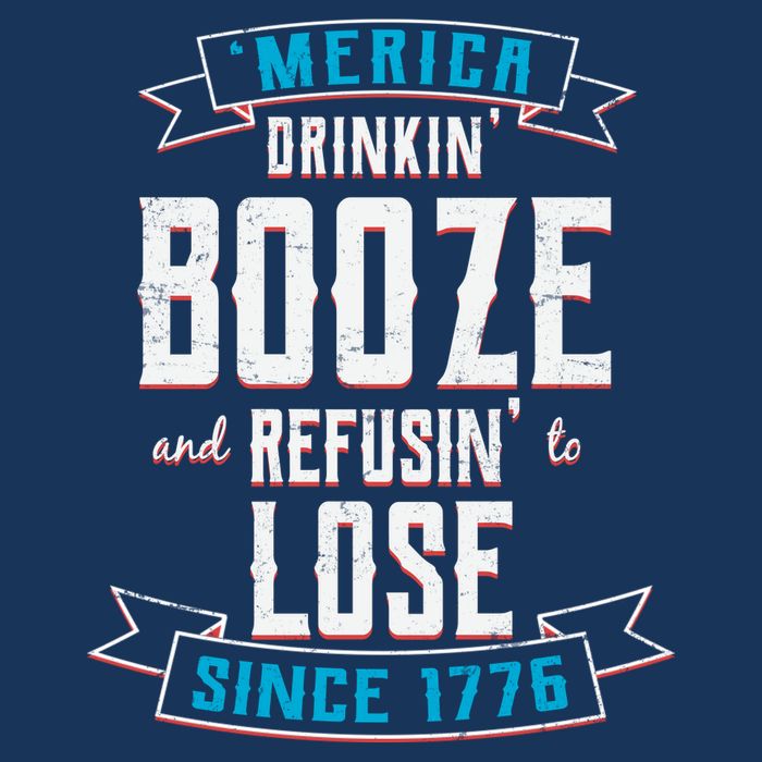 Merica Drinkin' Booze And Refusin' To Lose Infant Baby Jersey Bodysuit