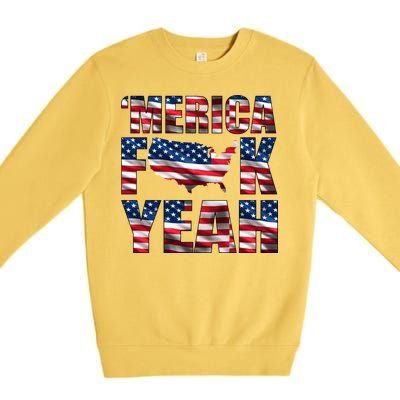 Merica Fck Yeah Premium Crewneck Sweatshirt