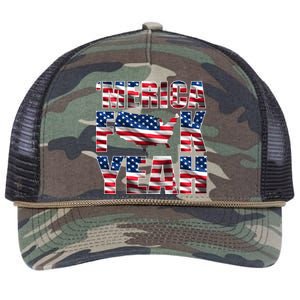 Merica Fck Yeah Retro Rope Trucker Hat Cap