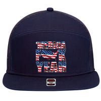 Merica Fck Yeah 7 Panel Mesh Trucker Snapback Hat