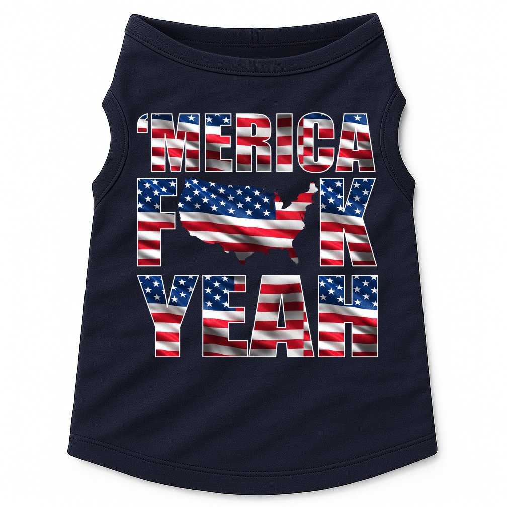 Merica Fck Yeah Doggie Tank