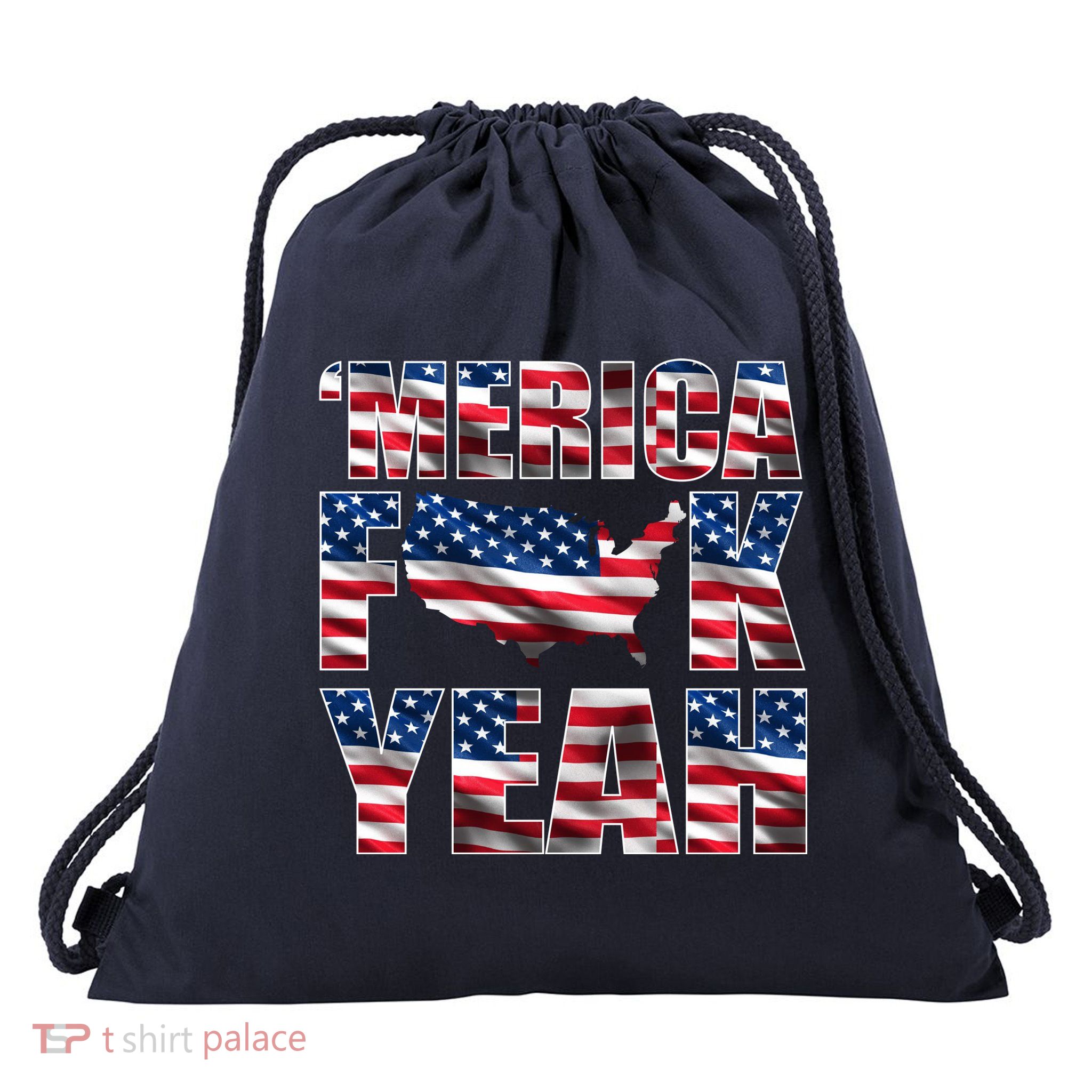 Merica Fck Yeah Drawstring Bag