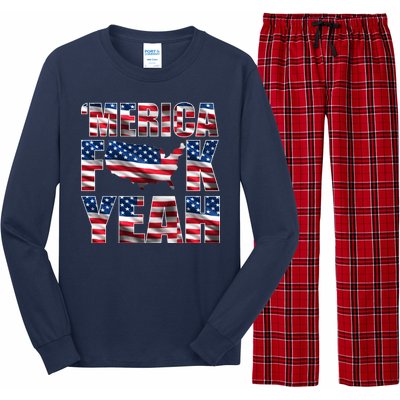 Merica Fck Yeah Long Sleeve Pajama Set