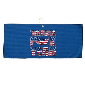 Merica Fck Yeah Large Microfiber Waffle Golf Towel