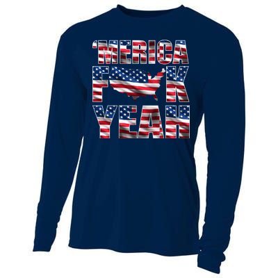 Merica Fck Yeah Cooling Performance Long Sleeve Crew