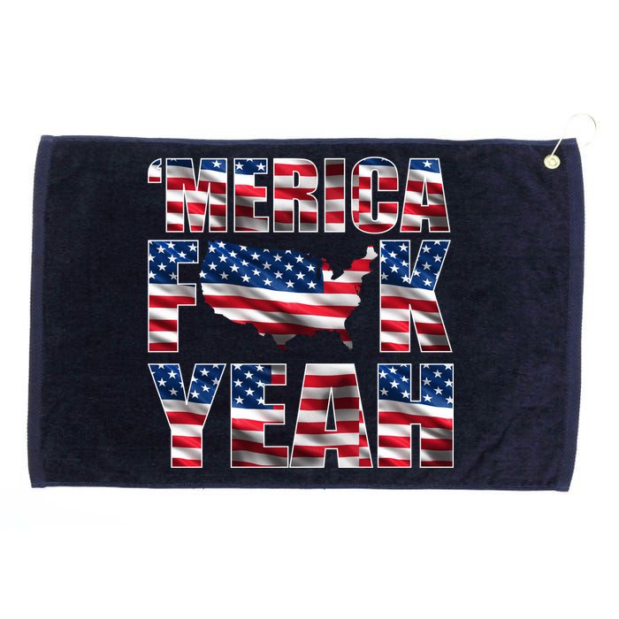 Merica Fck Yeah Grommeted Golf Towel