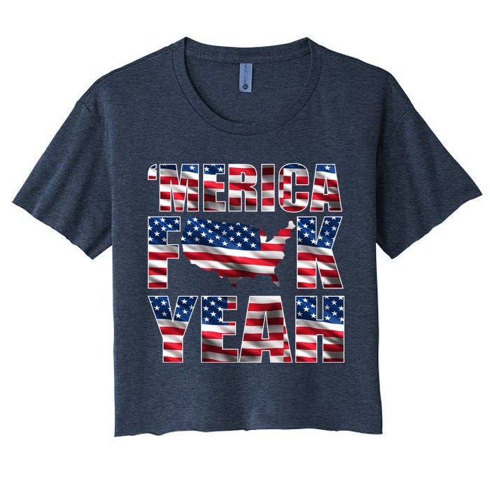 Merica Fck Yeah Crop Top
