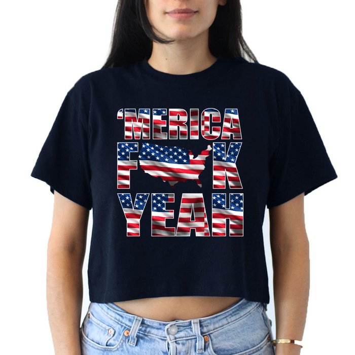 Merica Fck Yeah Crop Top