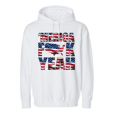 Merica Fck Yeah Garment-Dyed Fleece Hoodie