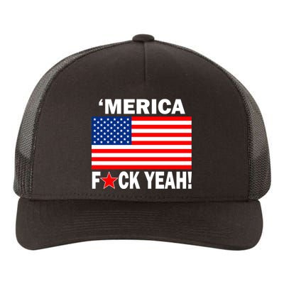 Merica F*ck Yeah! USA Yupoong Adult 5-Panel Trucker Hat