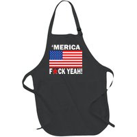 Merica F*ck Yeah! USA Full-Length Apron With Pockets