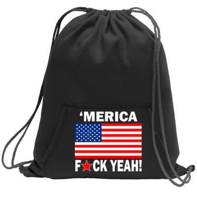 Merica F*ck Yeah! USA Sweatshirt Cinch Pack Bag