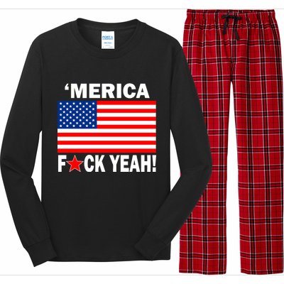 Merica F*ck Yeah! USA Long Sleeve Pajama Set