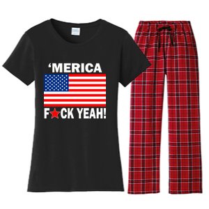 Merica F*ck Yeah! USA Women's Flannel Pajama Set