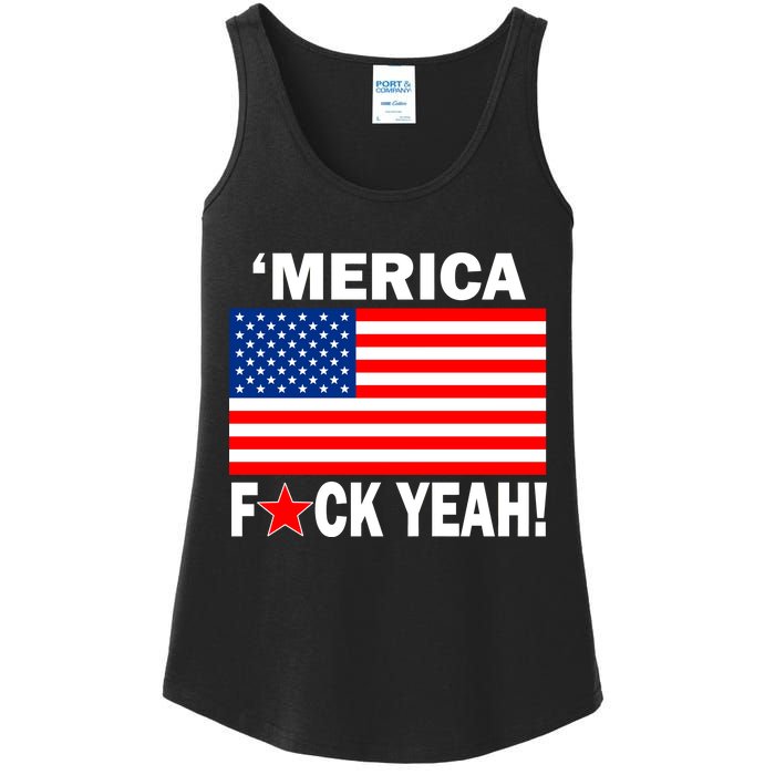 Merica F*ck Yeah! USA Ladies Essential Tank