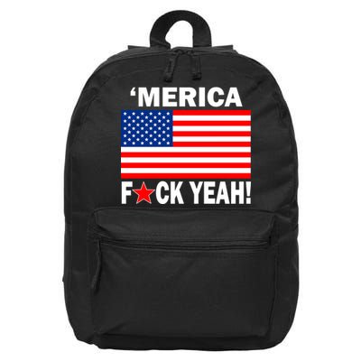 Merica F*ck Yeah! USA 16 in Basic Backpack