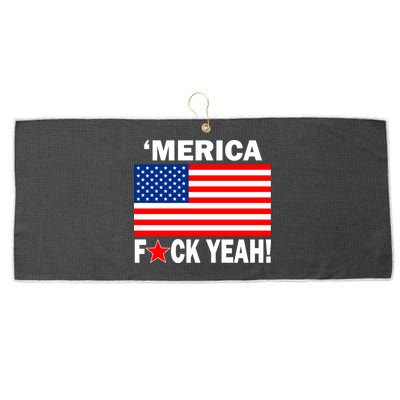 Merica F*ck Yeah! USA Large Microfiber Waffle Golf Towel