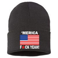 Merica F*ck Yeah! USA Sustainable Knit Beanie