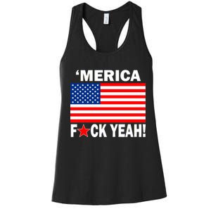 Merica F*ck Yeah! USA Women's Racerback Tank