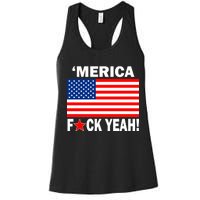 Merica F*ck Yeah! USA Women's Racerback Tank