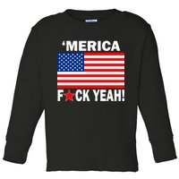 Merica F*ck Yeah! USA Toddler Long Sleeve Shirt