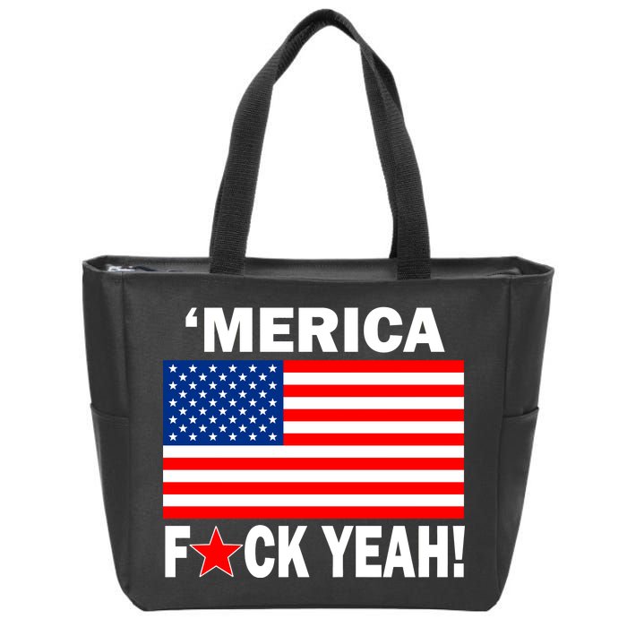 Merica F*ck Yeah! USA Zip Tote Bag