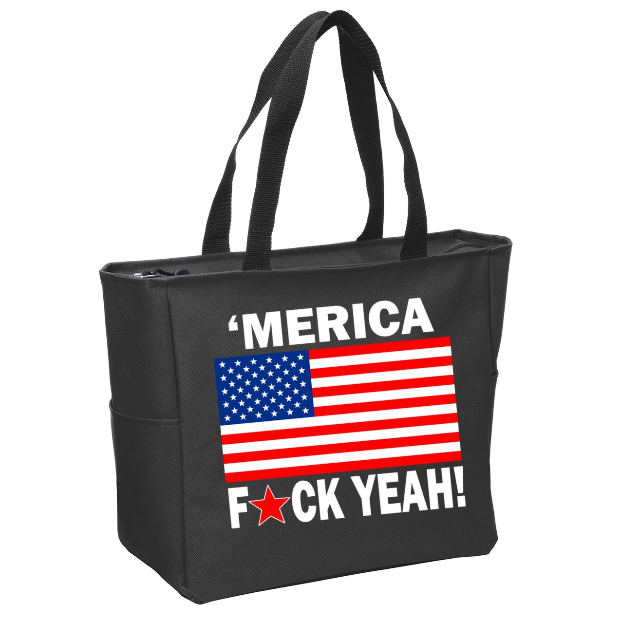 Merica F*ck Yeah! USA Zip Tote Bag