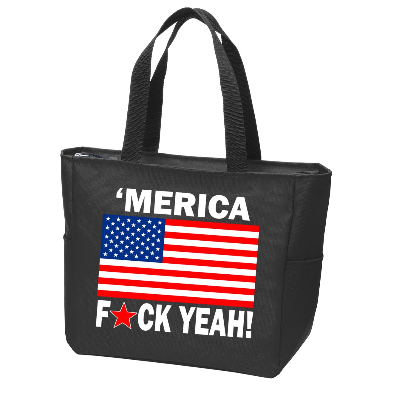 Merica F*ck Yeah! USA Zip Tote Bag