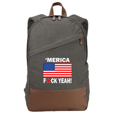 Merica F*ck Yeah! USA Cotton Canvas Backpack