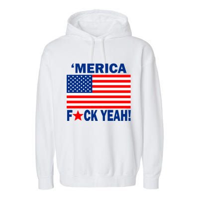 Merica F*ck Yeah! USA Garment-Dyed Fleece Hoodie