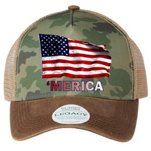 Merica Flag Wave Legacy Tie Dye Trucker Hat