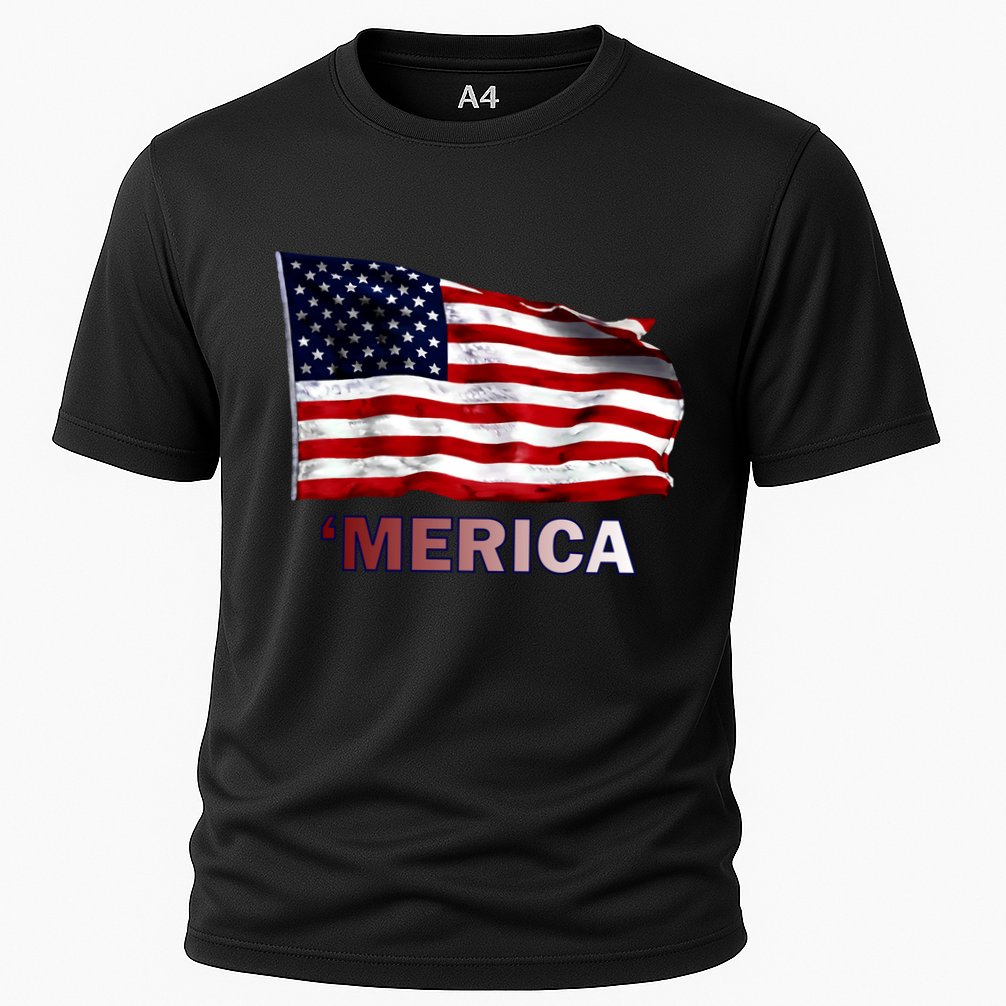 Merica Flag Wave Performance Shirt