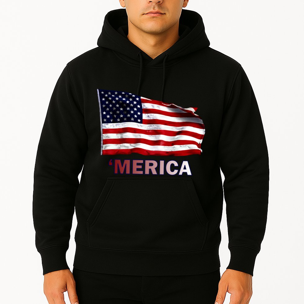 Merica Flag Wave Hoodie