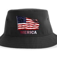 Merica Flag Wave Sustainable Bucket Hat