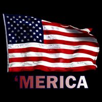 Merica Flag Wave Youth Performance Sprint T-Shirt