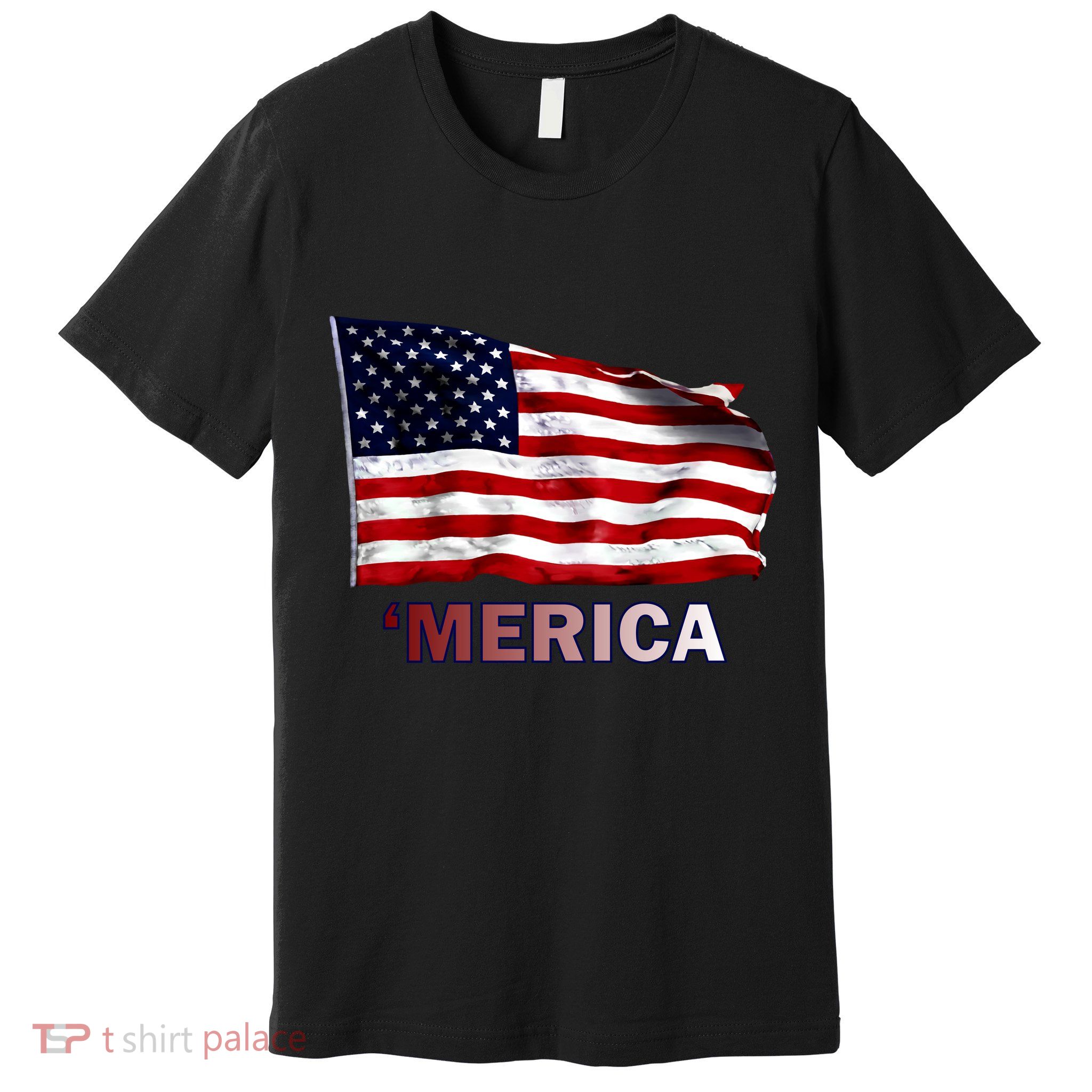 Merica Flag Wave Premium T-Shirt