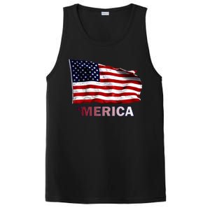 Merica Flag Wave PosiCharge Competitor Tank