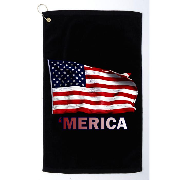Merica Flag Wave Golf Towel