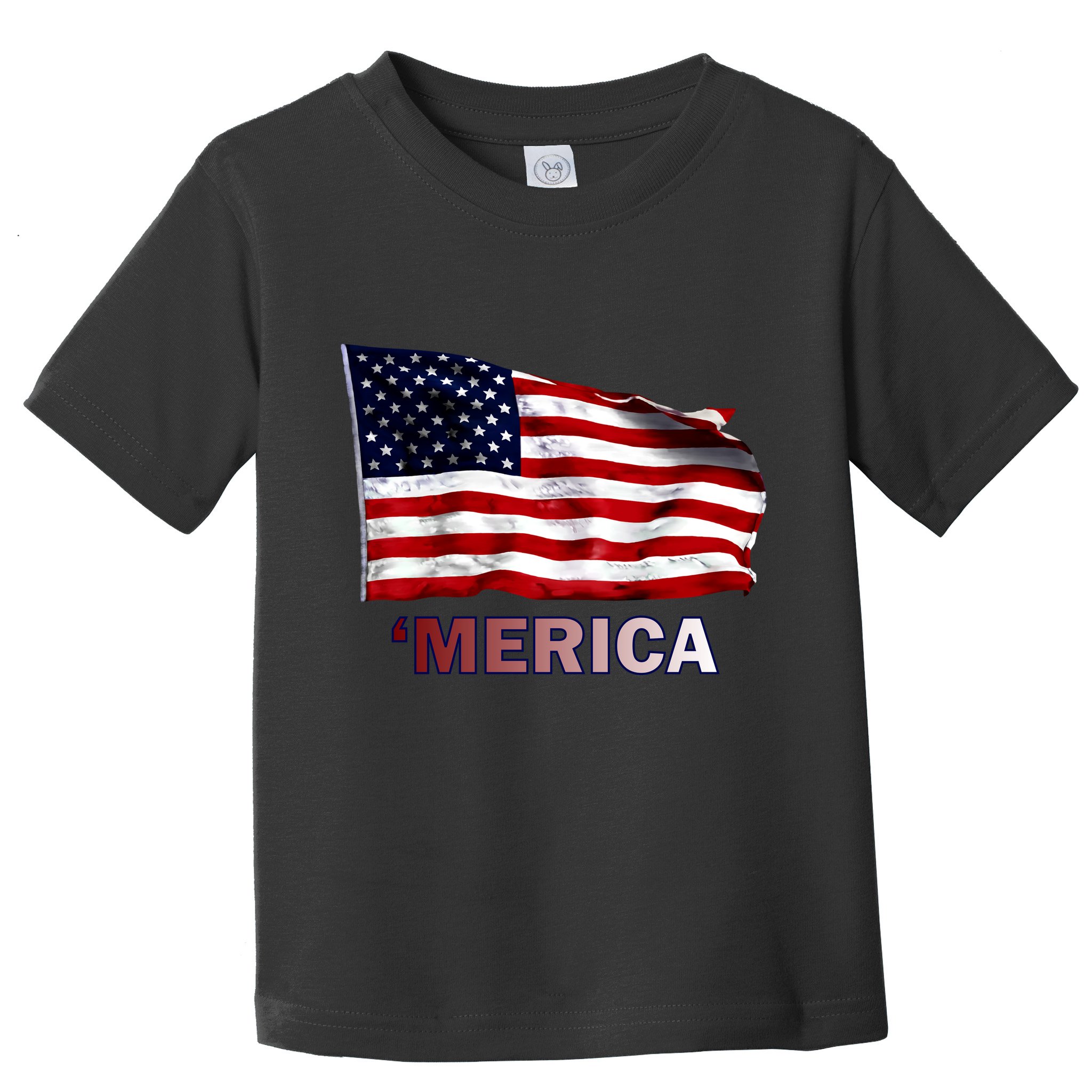 Merica Flag Wave Toddler T-Shirt
