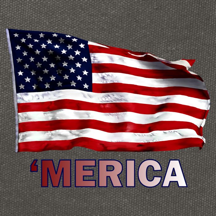 Merica Flag Wave Cotton Canvas Backpack